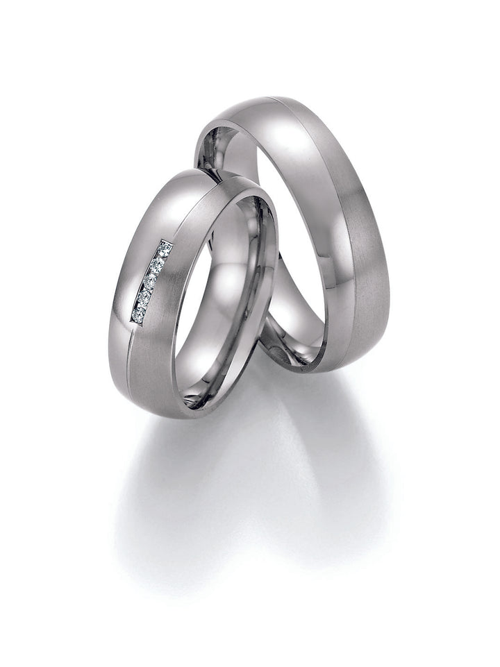 Eheringe Titan mit Diamant ink. Garantie und Gravur 77-20170