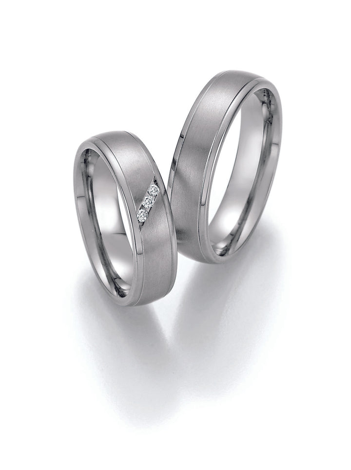 Eheringe Titan mit Diamant ink. Garantie und Gravur 77-20030