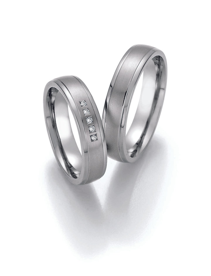 Eheringe Titan mit Diamant ink. Garantie und Gravur 77-20010