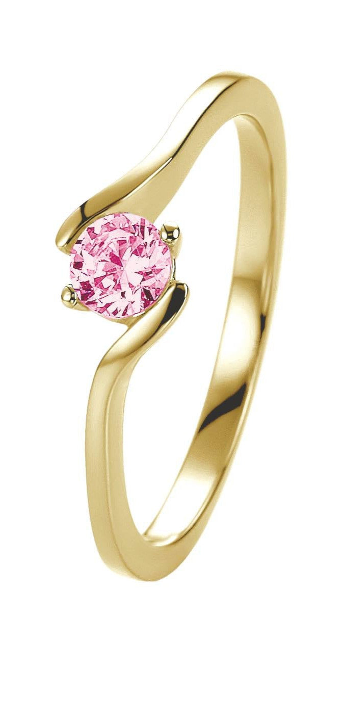 Verlobungsringe  aus Gold mit Rosa Diamant | BM04RO