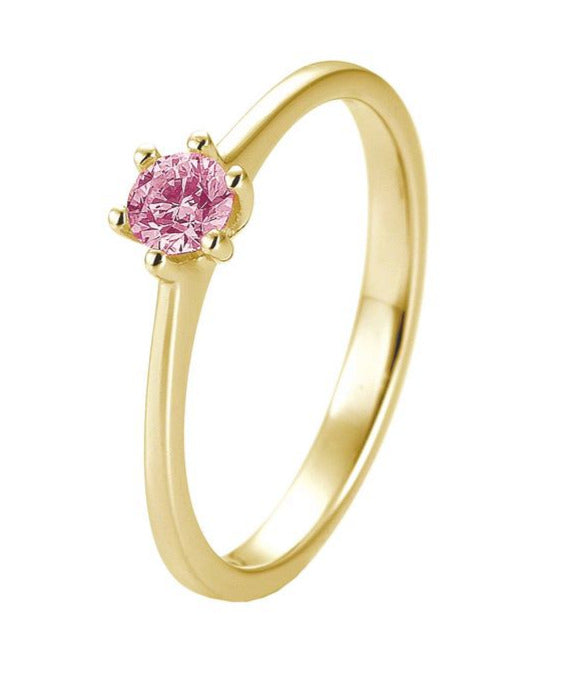 Verlobungsringe  aus Gold mit Rosa Diamant | BM03RO