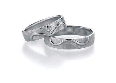 Ring mit Diamant / Sterlingsilber
