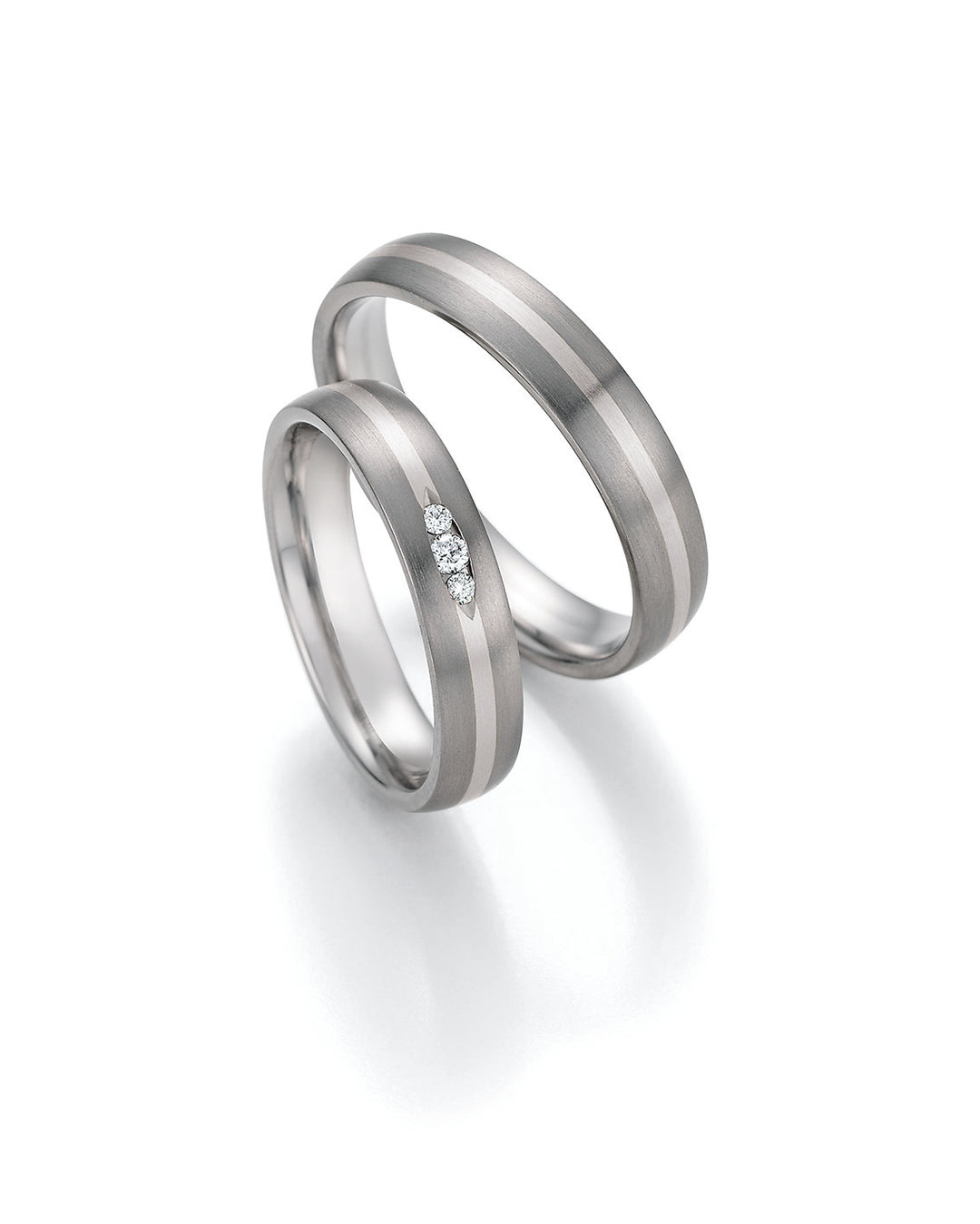 Eheringe Gold585 und Titan mit Diamant ink. Garantie und Gravur 78-10090