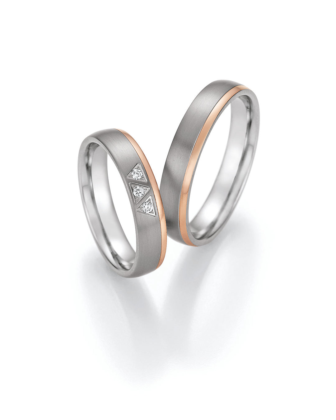 Trauring Gold585 und Titan mit Diamant ink. Garantie und Gravur 78-10130