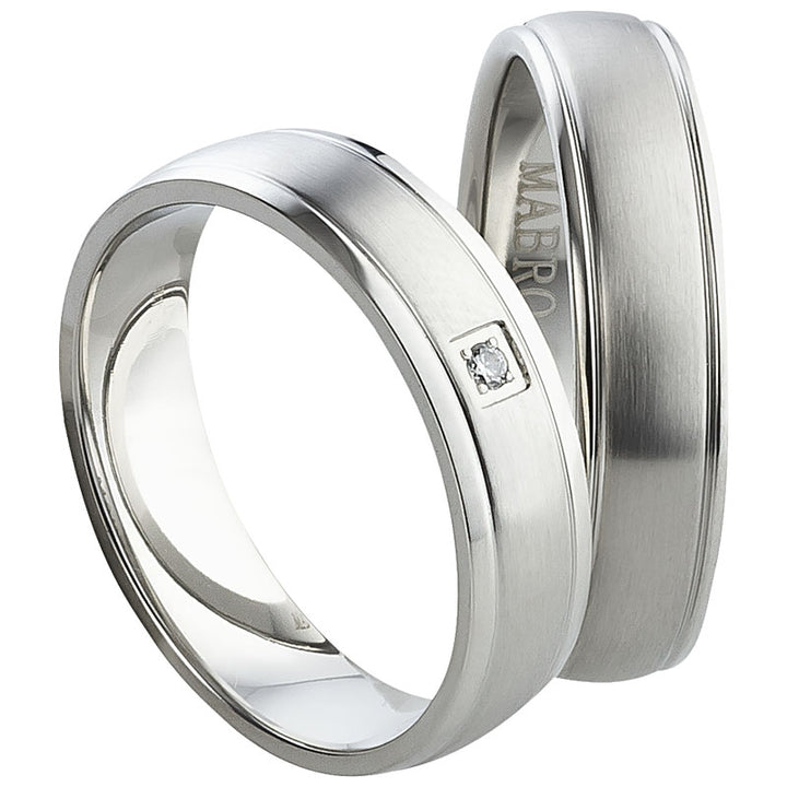 Freundschaftsringe aus Edelstahl mit Zirkonia ink.  Gravur | AB 820