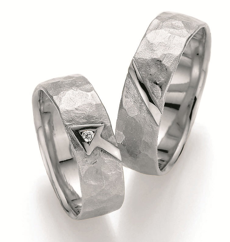 Symbolringe Amor - Eheringe aus Silber, Gold oder Platin mit Diamant ink. Garantie und Gravur 66-51010 Amor