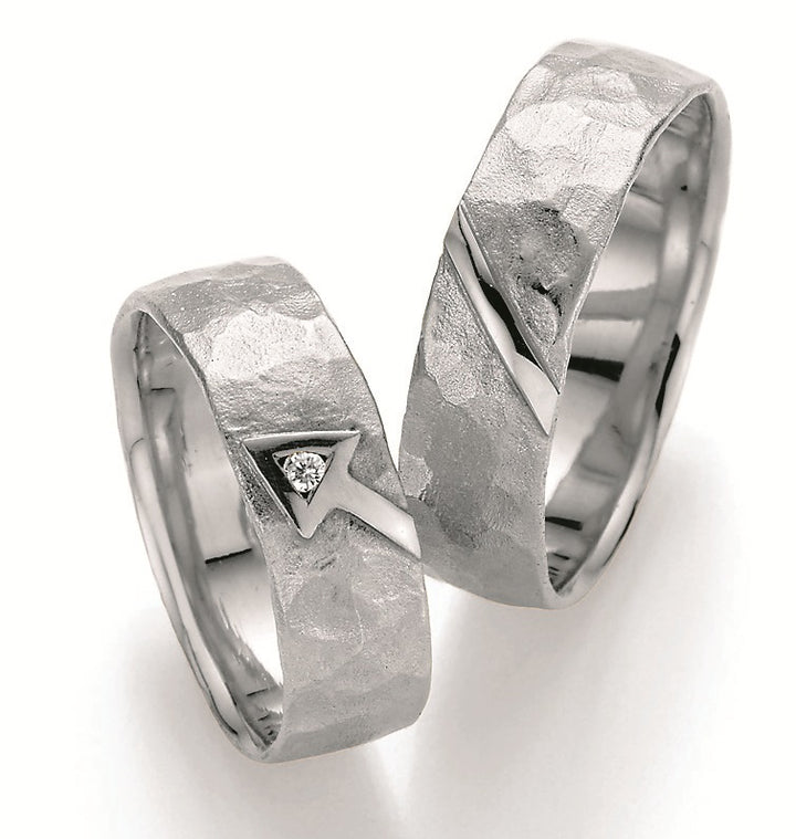 Symbolringe Amor - Eheringe aus Silber, Gold oder Platin mit Diamant ink. Garantie und Gravur 66-51010 Amor