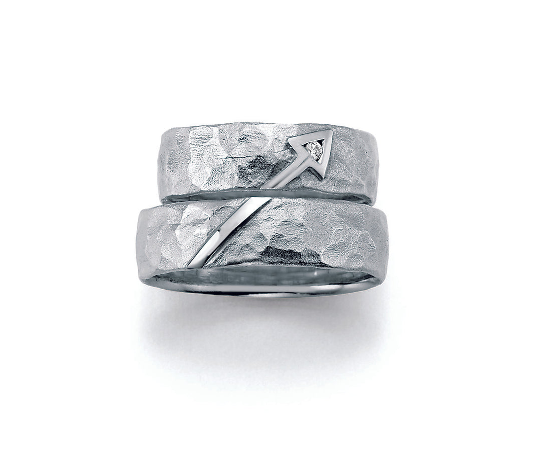 Symbolringe Amor - Eheringe aus Silber, Gold oder Platin mit Diamant ink. Garantie und Gravur 66-51010 Amor