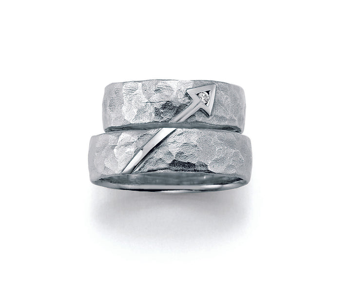 Symbolringe Amor - Eheringe aus Silber, Gold oder Platin mit Diamant ink. Garantie und Gravur 66-51010 Amor