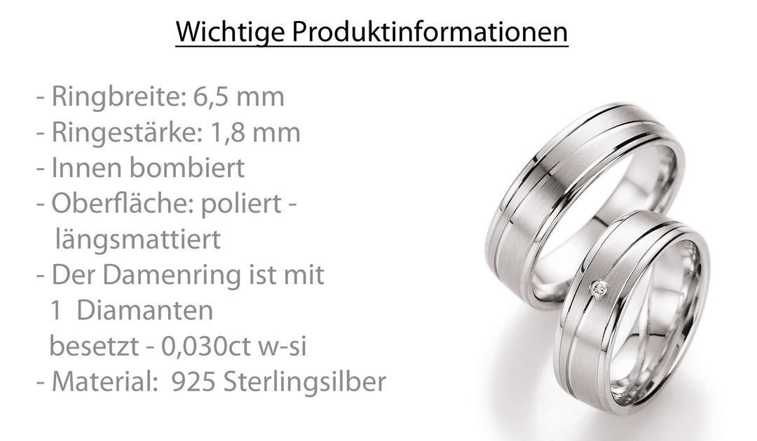 Ringe aus 925 Silber mit Diamant und  Gravur | CR55-10050