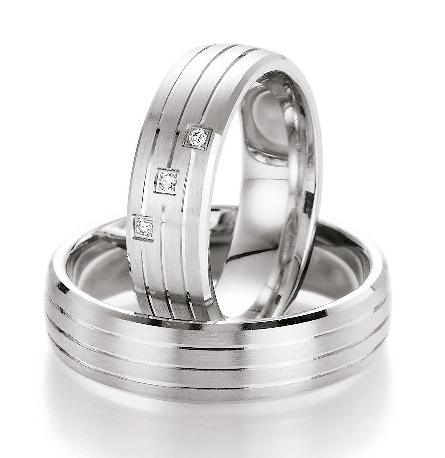 Ringe aus 925 Silber mit Diamant und  Gravur | CR55-10070
