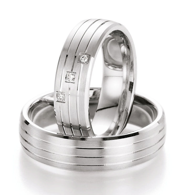 Ringe aus 925 Silber mit Diamant und  Gravur | CR55-10070
