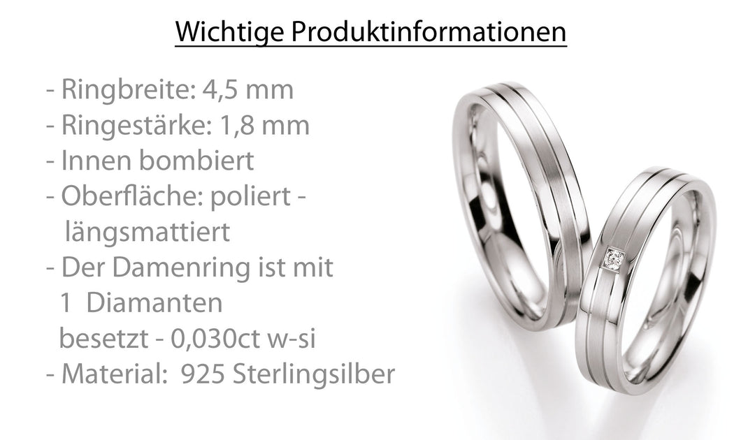 Ringe aus 925 Silber mit Diamant und  Gravur | CR55-10130