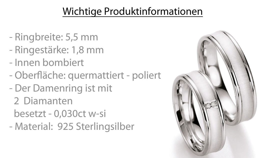 Ringe aus 925 Silber mit Diamant und  Gravur | CR55-10170