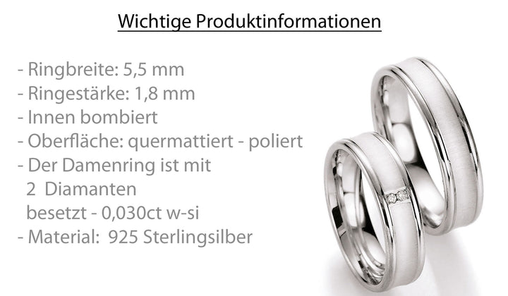 Ringe aus 925 Silber mit Diamant und  Gravur | CR55-10170