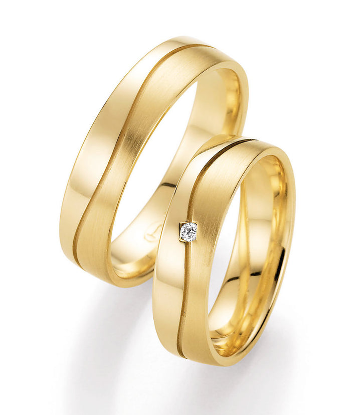 Trauring Gold Platin Palladium mit Diamant ink. Garantie und Gravur 66-10170