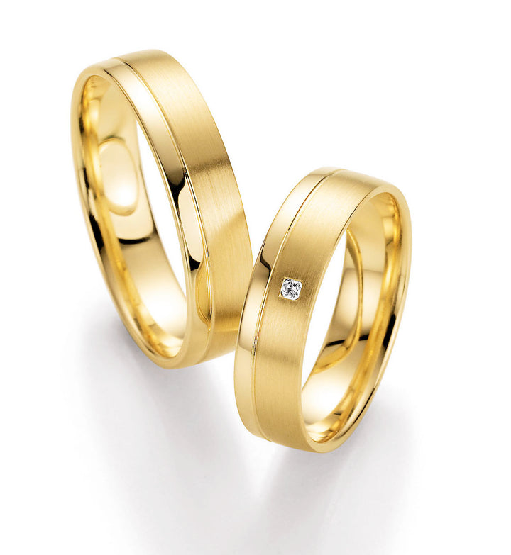 Trauring Gold Platin Palladium mit Diamant ink. Garantie und Gravur 66-10210