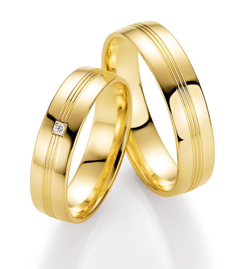 Trauring Gold Platin Palladium mit Diamant ink. Garantie und Gravur 66-10230