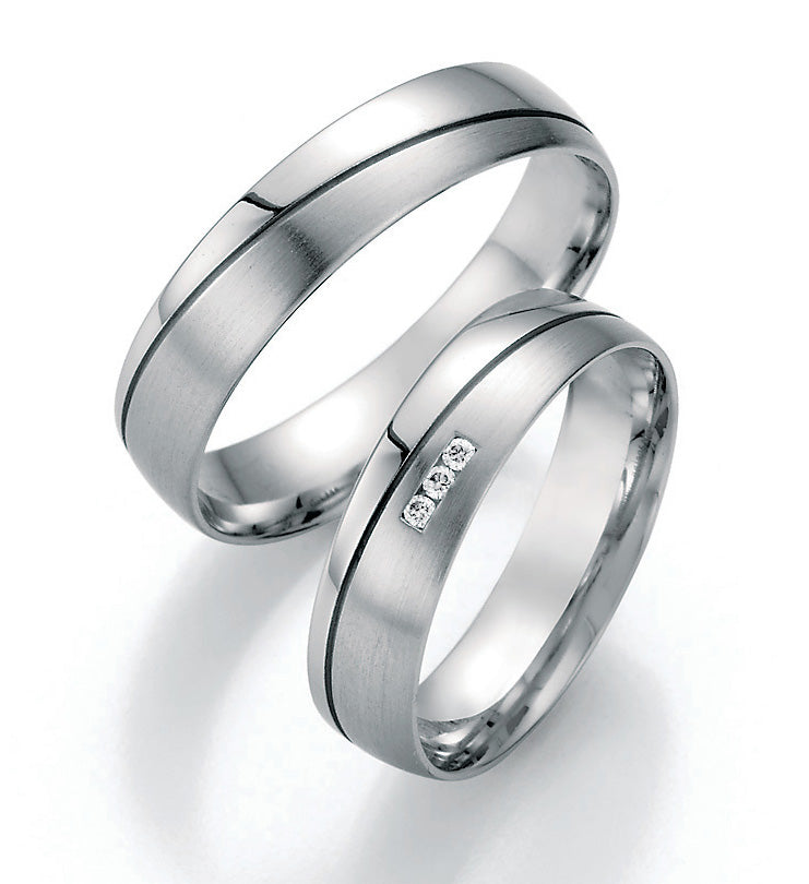 Trauring Gold  mit Diamant ink. Garantie und Gravur 66-30010