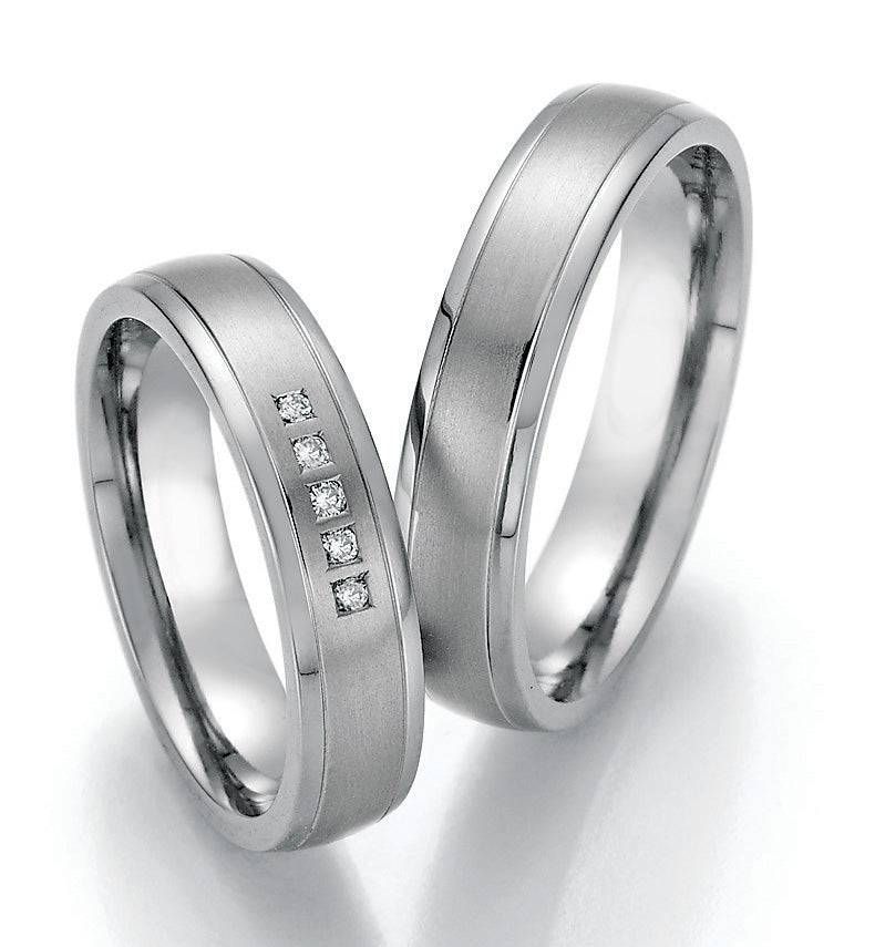 Eheringe Titan mit Diamant ink. Garantie und Gravur 77-20010