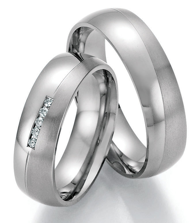 Eheringe Titan mit Diamant ink. Garantie und Gravur 77-20170