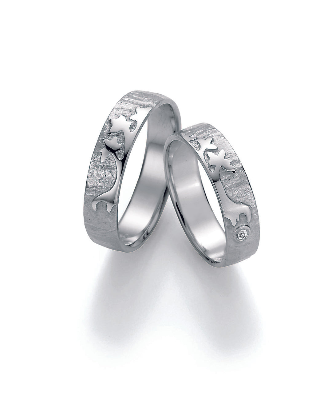 Symbolringe Lebensbaum - Eheringe aus Silber, Gold oder Platin mit Diamant ink. Garantie und Gravur 66-51090 Lebensbaum