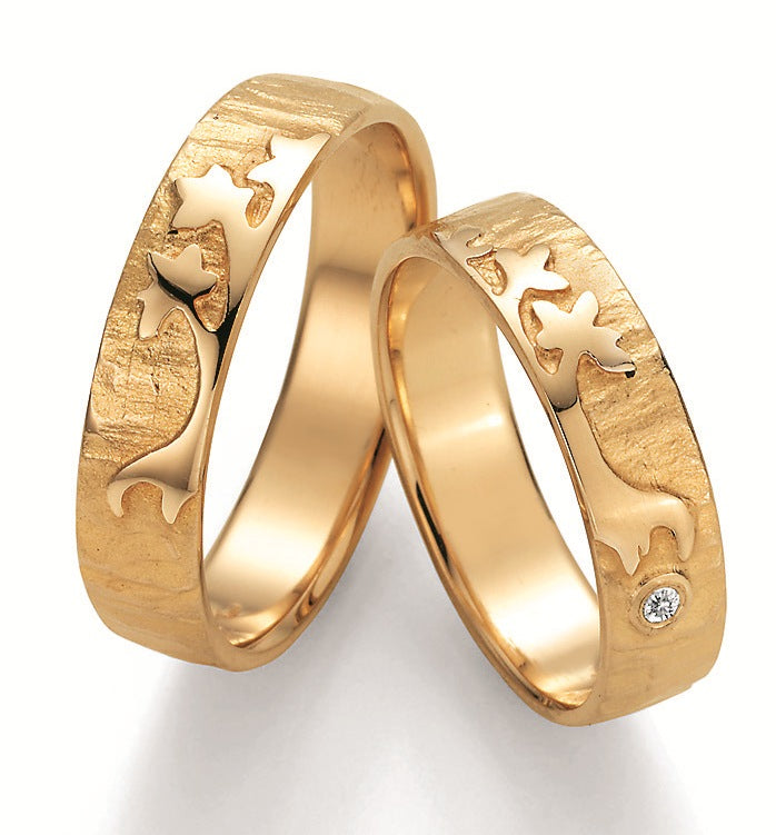 Symbolringe Lebensbaum - Eheringe aus Silber, Gold oder Platin mit Diamant ink. Garantie und Gravur 66-51090 Lebensbaum