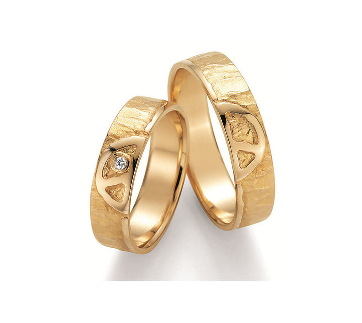 Symbolringe Peace - Eheringe aus Silber, Gold oder Platin mit Diamant ink. Garantie und Gravur 66-51030 Peace