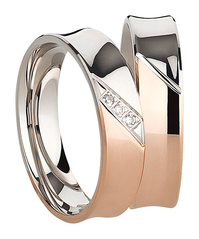 Freundschaftsringe aus 925 Silber mit Zirkonia ink.  Gravur SR1074