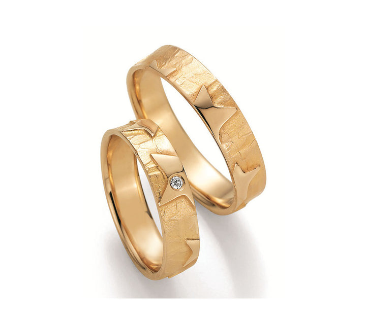 Symbolringe Star - Eheringe aus Silber, Gold oder Platin mit Diamant ink. Garantie und Gravur 66-51130 Star