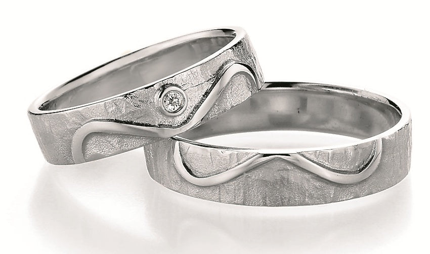 Symbolringe Unendlichkeit - Eheringe aus Silber, Gold oder Platin mit Diamant ink. Garantie und Gravur 66-51170 Infinity