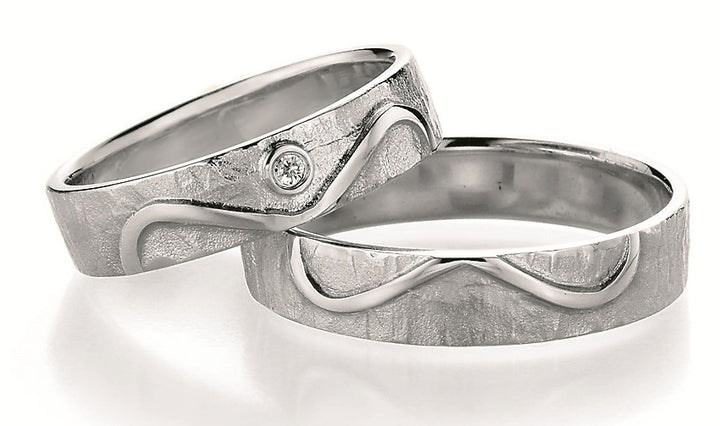 Symbolringe Unendlichkeit - Eheringe aus Silber, Gold oder Platin mit Diamant ink. Garantie und Gravur 66-51170 Infinity