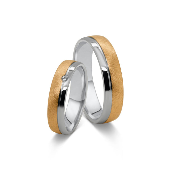 Ehe - Freundschaftsringe aus Edelstahl mit Zirkonia ink.  Gravur | AB 4788