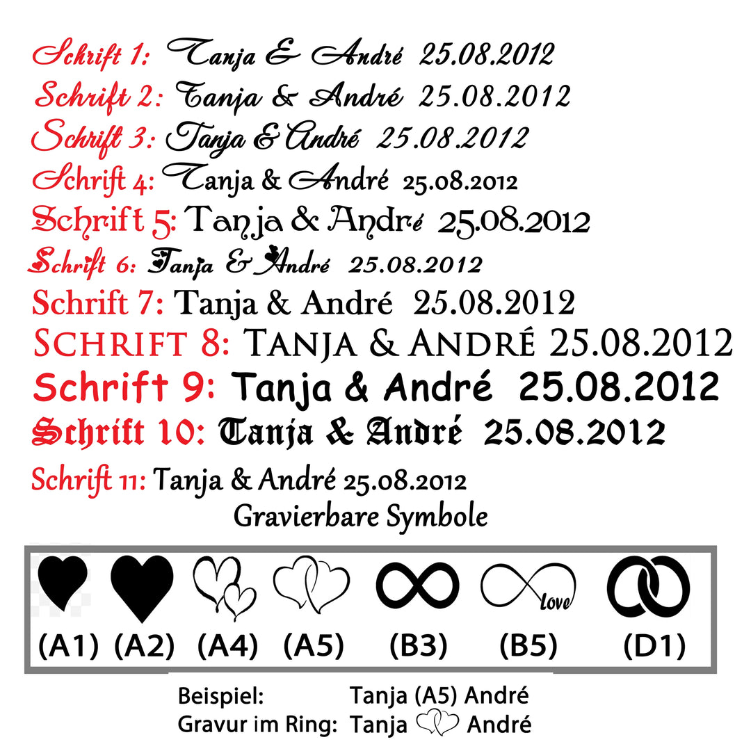 Freundschaftsringe aus 925 Silber mit Zirkonia ink.  Gravur SR994