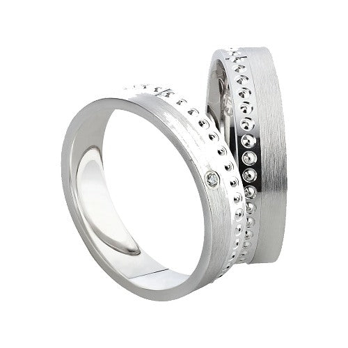 Freundschaftsringe aus 925 Silber mit Zirkonia ink.  Gravur SR86