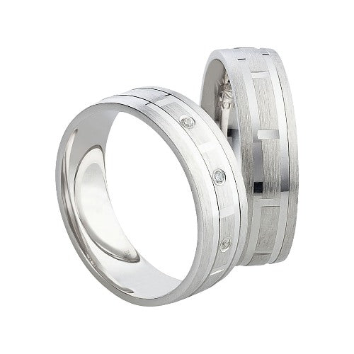 Freundschaftsringe aus 925 Silber mit Zirkonia ink.  Gravur SR96