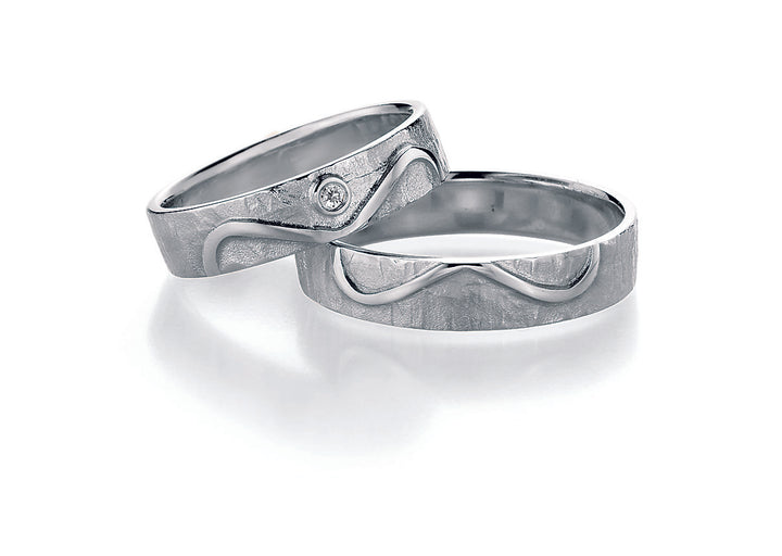 Symbolringe Unendlichkeit - Eheringe aus Silber, Gold oder Platin mit Diamant ink. Garantie und Gravur 66-51170 Infinity