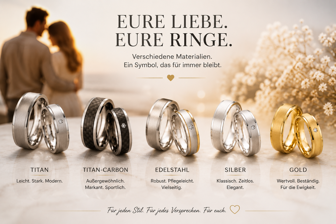 Welches Ringmaterial passt zu euch? – Der große Materialvergleich