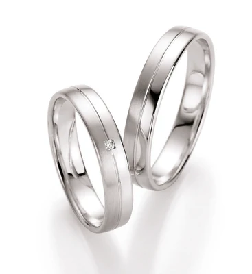 Ring ohne Steinbesatz / 585 Weißgold