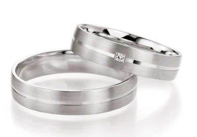 Ring ohne Steinbesatz / 585 Weißgold