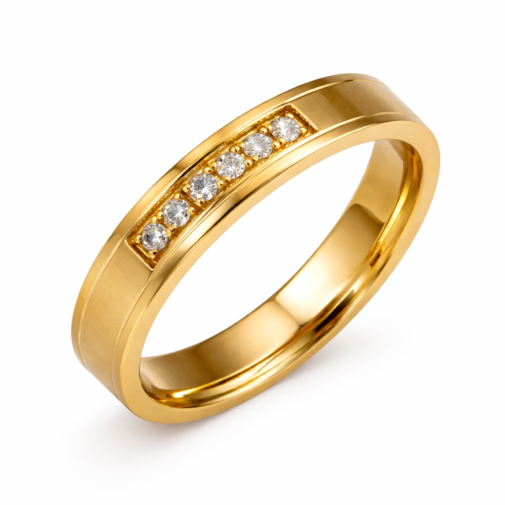 Eheringe & Partnerringe „AURONIX“ aus Edelstahl 316L mit hochwertiger PVD-Goldbeschichtung | AB 1872