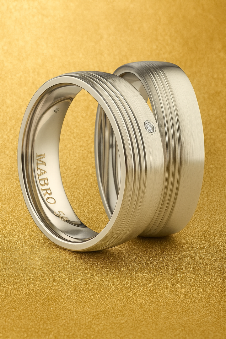 Angebot Eheringe & Partnerringe „CIRONA“ aus Edelstahl 316L mit Zirkonia  inkl. Gravur | AB 2000