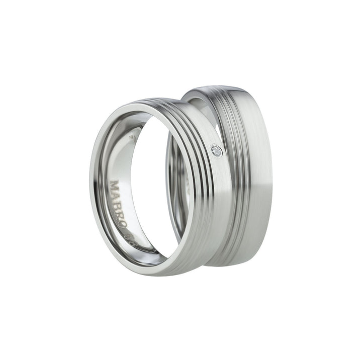 Angebot Eheringe & Partnerringe „CIRONA“ aus Edelstahl 316L mit Zirkonia  inkl. Gravur | AB 2000