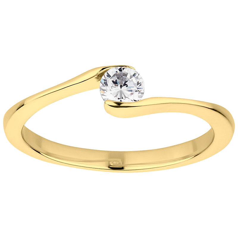 Verlobungsringe aus Edelstahl mit Zirkonia | AB 3428