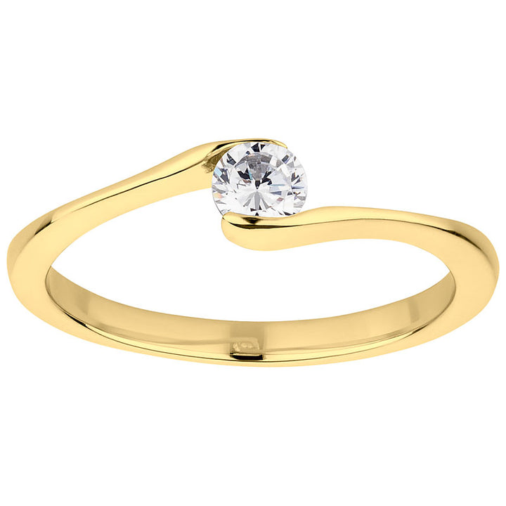 Verlobungsringe aus Edelstahl mit Zirkonia | AB 3428