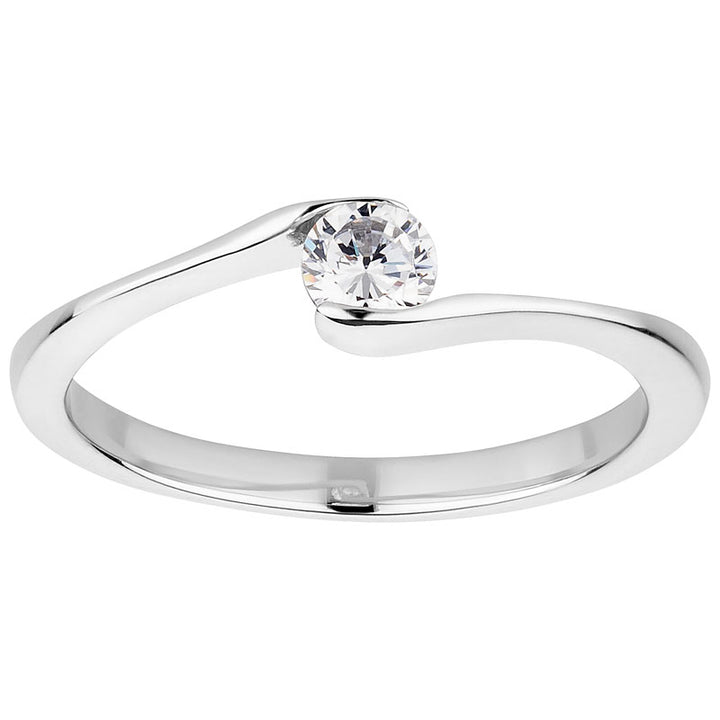 Verlobungsringe aus Edelstahl mit Zirkonia | AB 3428