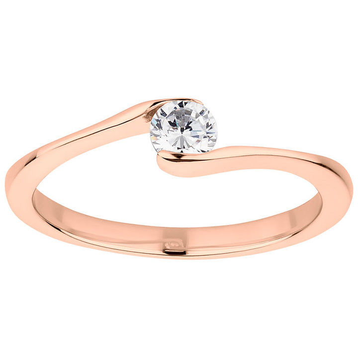 Verlobungsringe aus Edelstahl mit Zirkonia | AB 3428