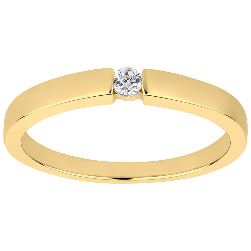 Verlobungsringe aus Edelstahl mit Zirkonia | AB 3454