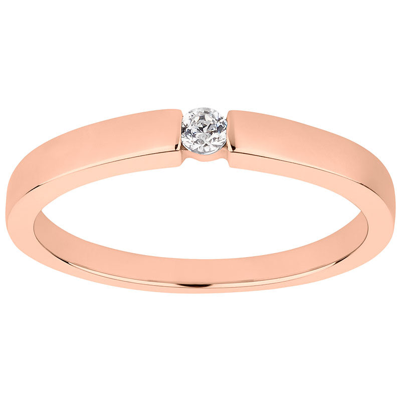 Verlobungsringe aus Edelstahl mit Zirkonia | AB 3454