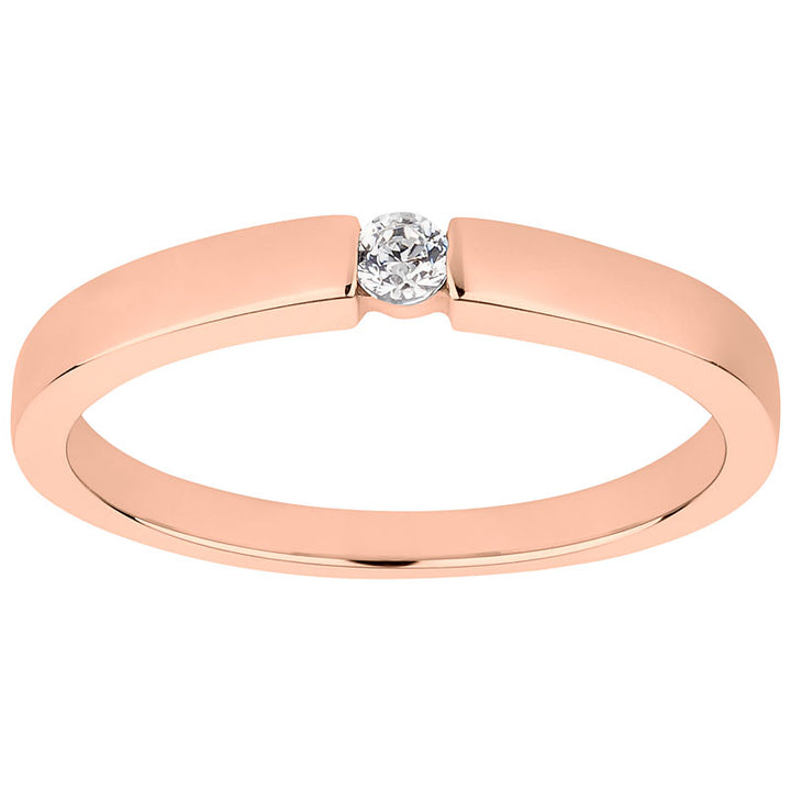 Verlobungsringe aus Edelstahl mit Zirkonia | AB 3454